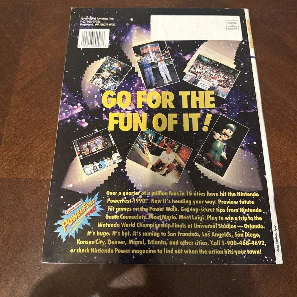Nintendo Power Magazine July/August‎ 1990 W/Poster
